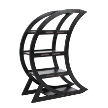 Wooden Crystal Display Shelf, Holder for Stones and Essential Oil, Black Witchy Decorative Shelves Table Top