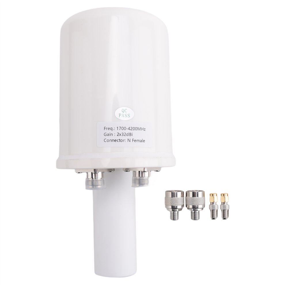 Mesh Dual Polarization 5G Antenna Feed Horn 1700-4200Mhz Wifi 3G 4G Parabolic Dish Reflector 2X 32Dbi Only Light 4853150909183