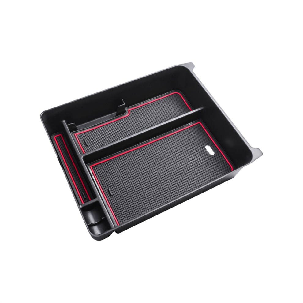 Center Console Organizer For Pilot 2023 2024 Accessories, Tray Armrest Container Storage Box, & Black/Red 4853150914903