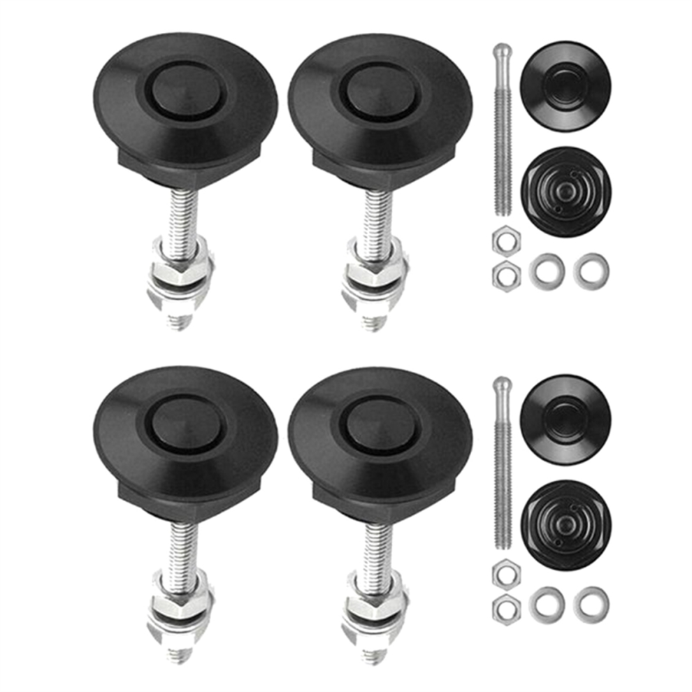 2Set Push Button Quick Release Hood Bonnet Pins Lock Clip Car Bumper Latch Kit 4853150912213