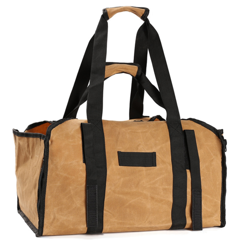 Firestarter Storage Canvas Firewood Bag Carrier Tote Fireplace Pile Rack 1