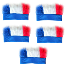 5PCS Blue White Red Headgear Universal Match Props for Football Match, Festival Events, 2024