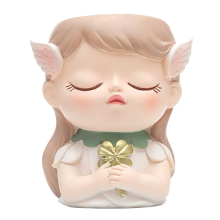 Silicone Mold Flower Fairy Prayer Pot Resin Gypsum Crystal Dropping Glue Tool DIY Handmade Crafts White