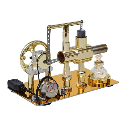 Hot Air Single Cylinder Stirling Engine Generator Physics Production Electricity Power Model 2