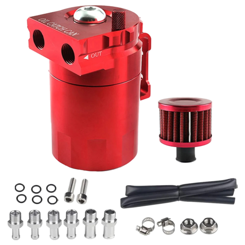 Red Car Universal 300ML Oil Breathable Can Engine Air Separator with Vent Hole