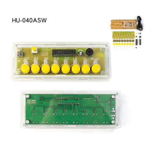 DIY 8 Keys Electronic Piano Kit Musical Note Circuit Board Soldering Practice Assembly 2