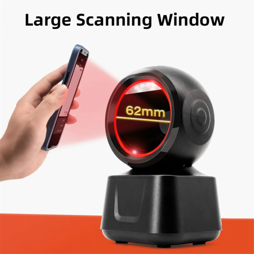 1D 2D QR Wired Barcode Scanner Automatic Sense Reader USB Desktop 2