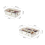 2PC Condiment Jars with Tray Small Dividers Countertop Spice Organizer Kitchen Storage Container for Refrigerator,B 4