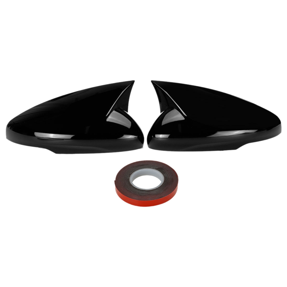 1 Pair Of Gloss Rearview Mirror Housings For Electric Vehicle Mach-E 2021-2022 Horn Cover Modification Parts Black 4854124554675