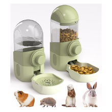 Hanging Automatic Food Drinker and Feeder, Suitable for Chinchillas, Guinea Pigs, Hedgehogs Small Green