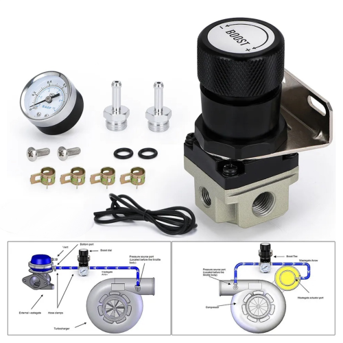 T2 Universal Manual Gauge Turbo Boost Controller 1-150 PSI SR20DET Black 2