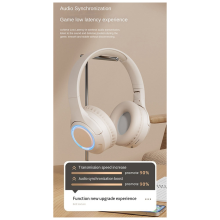 LED Headphones Bluetooth Wireless Headsets Bass Earpieces HIFI Sports Gaming Music Earphones Support TF Card Portable-B