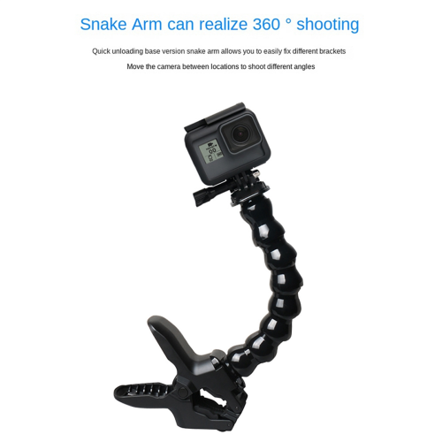 Clamp Arm Mount Adjustable Gooseneck Holder for HD Action Camera Clip Bracket Accessory 1