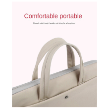 Tablet Bag Sleeve Case for 15-15.6 Inch Waterproof Laptop Handbag Beige