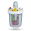 Hanging Bath Toy Storage with Quick Drying Mesh, White & Gray 3