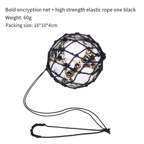Black Football Ball Net Bag, Bold Encryption + Elastic Rope, Training Portable Bag 2