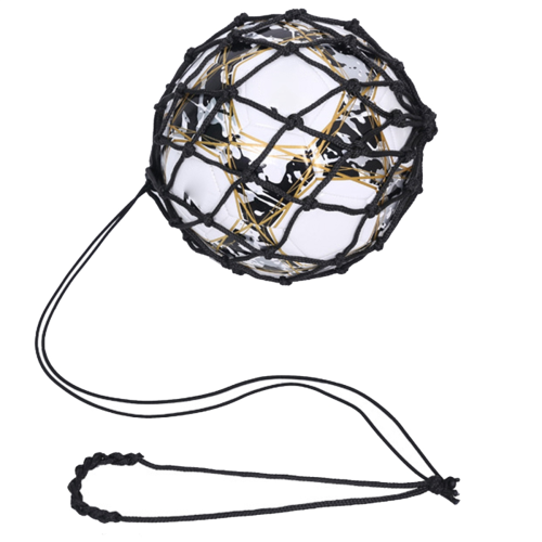 Black Football Ball Net Bag, Bold Encryption + Elastic Rope, Training Portable Bag