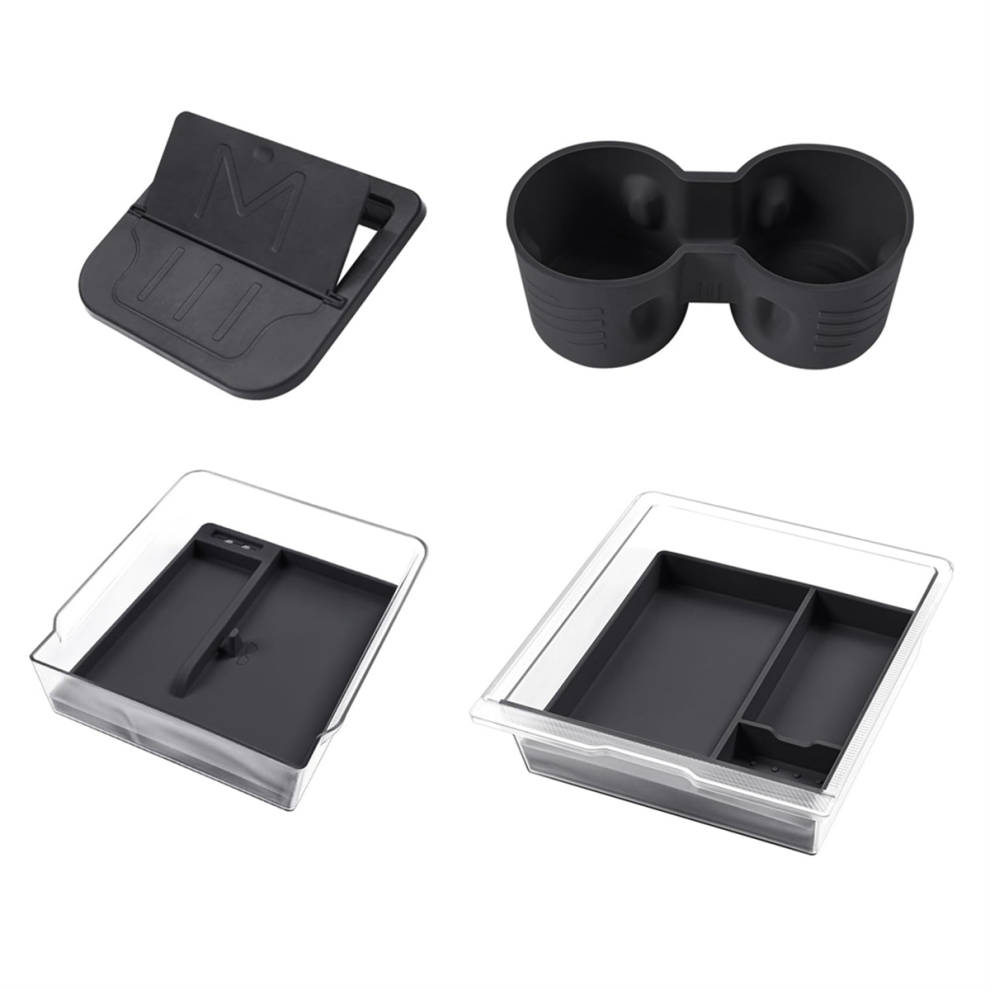Center Console Organizer Tray For 2024 Accessories Cup Holder Insert Armrest Hidden Storage Box 4854124558505