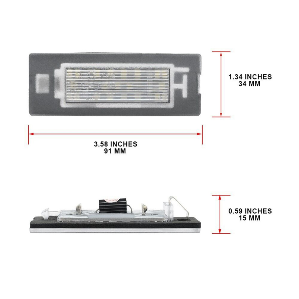 1Pair Led License Plate Lighting For Panda Mk3 169 2003-2012 Mk4 319 2011-, 71734797 71771501 White/Light 4854124559076
