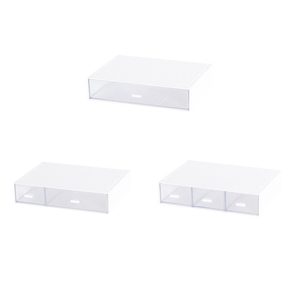 Compartmentalised Drawer Style Storage Box, Cosmetic Storage, Desktop Multi-Layer Stackable Box Saudism