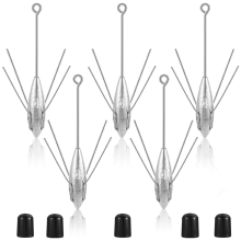 5 Pcs Sputnik Sinker Fishing Equipment Long Tail Weights Lead Saltwater Surf Casting Sinkers, 4.0 Ounces