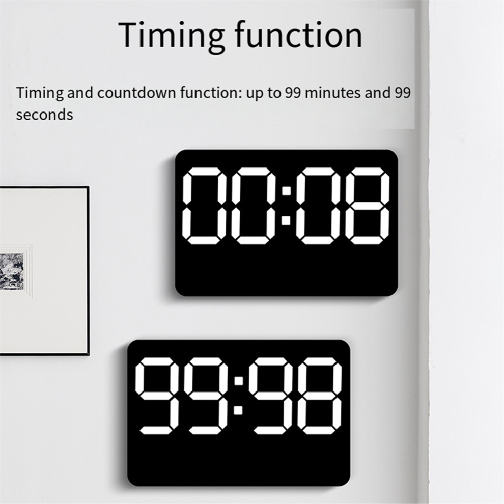 Electronic Wall Clock Temperature Date Display Table Wall-Mounted Digital Led Alarm Clocks For Home A Saudism