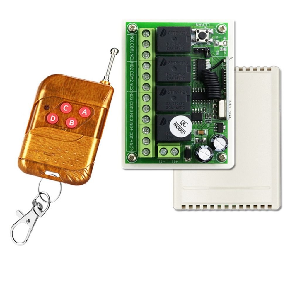 433Mhz 12V 24V Relay Module Receiver With Transmitter Wireless Remote Control Switch For Garage Motor Diy Light 4854124564513