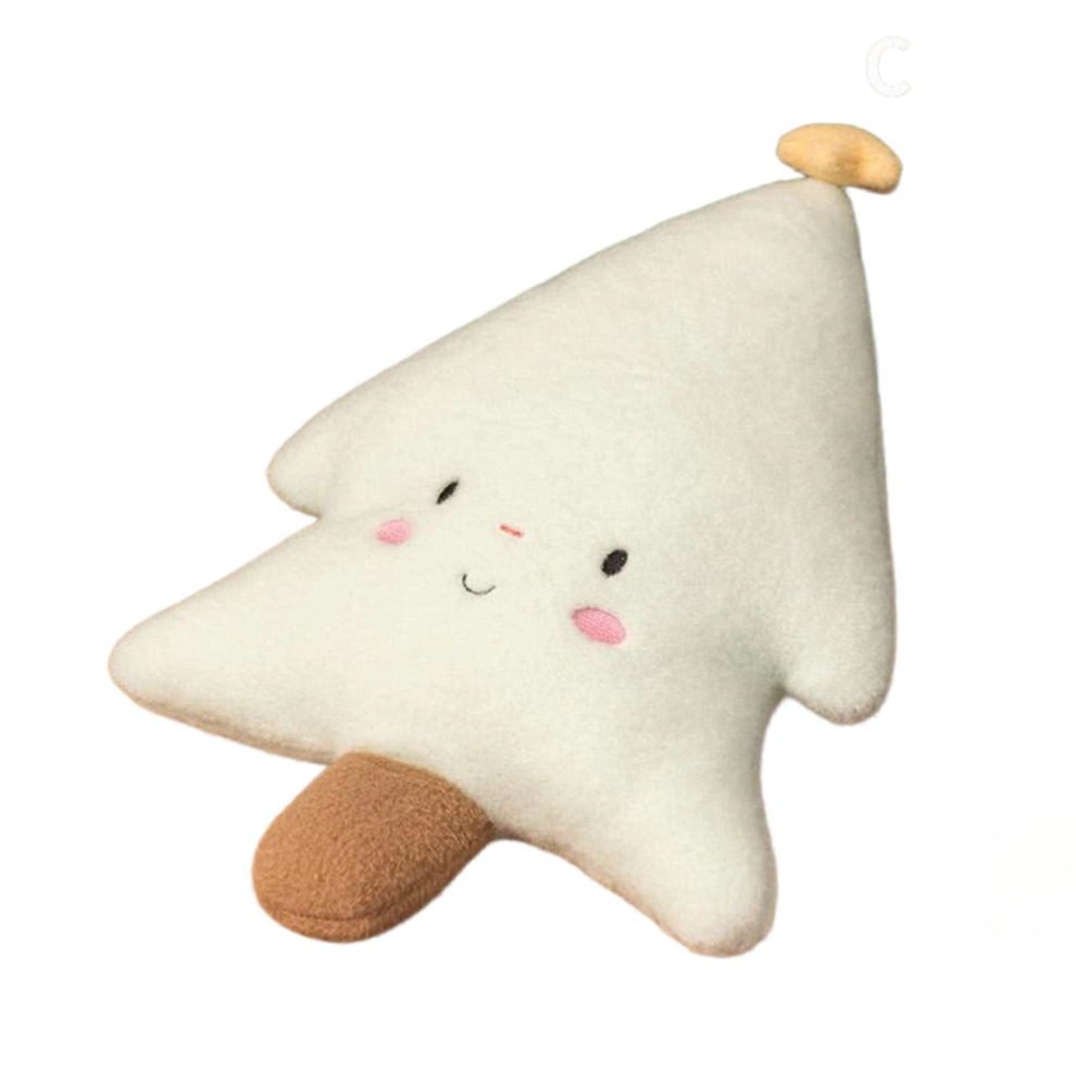 Saudism Christmas New Plush Pillow Stuffed Chocolate Cookie House Shape Decor Cushion Cute Funny Xmas Tree Party Doll B