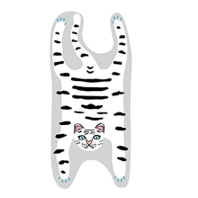 60X120cm Animal Shape Rug - Kawaii Pink Leopard Non-Slip for Bedside or Floor B