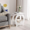 End Table with Storage Shelf Basket,Narrow Bedside Table, Slim Coffee Tables Small Spaces,White Nightstand,Sofa 8