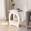 End Table with Storage Shelf Basket,Narrow Bedside Table, Slim Coffee Tables Small Spaces,White Nightstand,Sofa 7