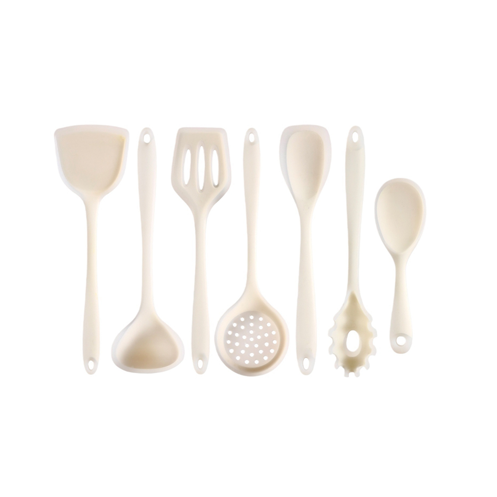 7 Pc Non Stick Silicone Utensil Set for Cooking and Baking Pot Spatula Kitchen Multifunctional Utensils-image-OPC-PJC8P8B-NEW