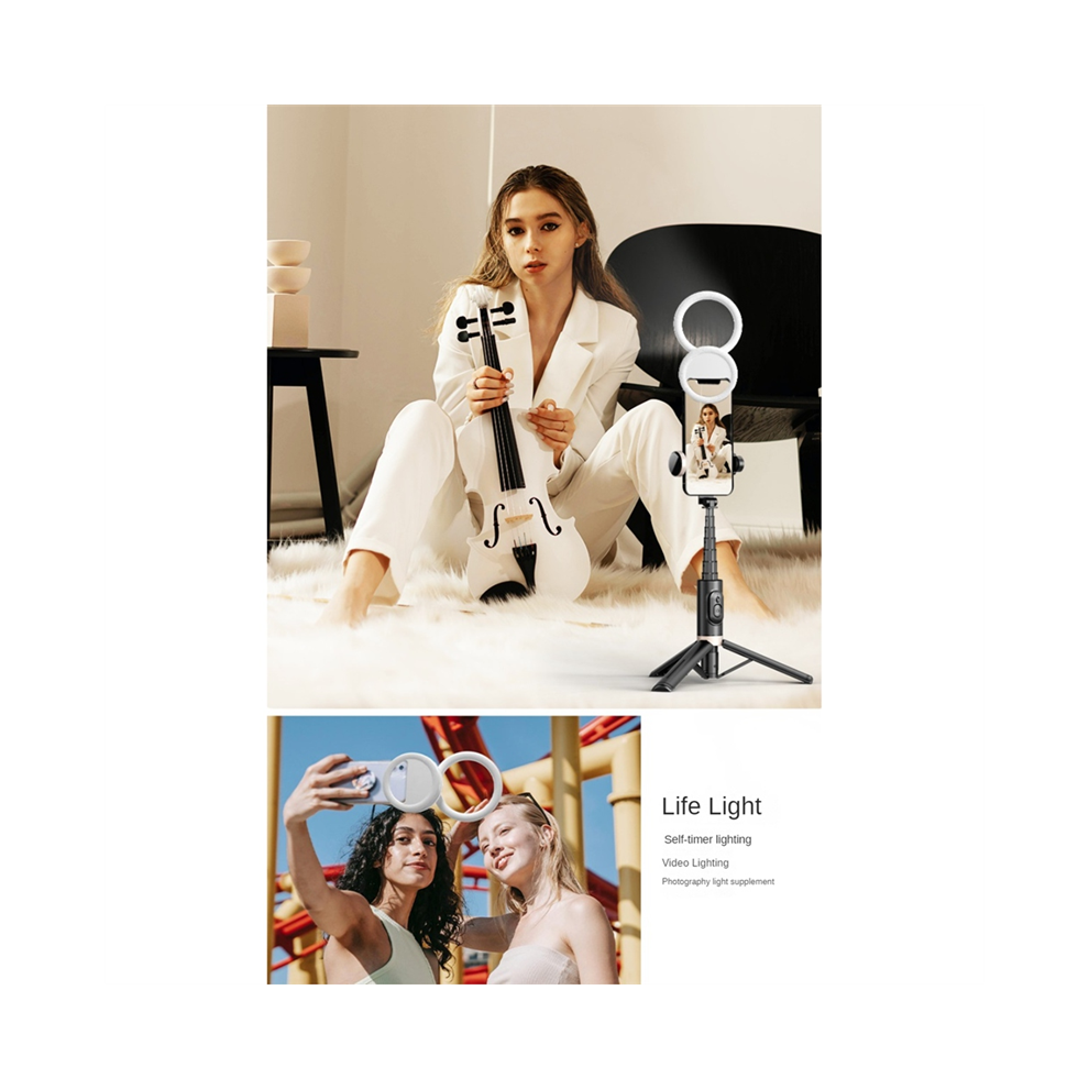 Cell Phone Beauty Convenient Portable Selfie Multi-Angle Fill Multi-Functional Live Light/Pink 4854124591595