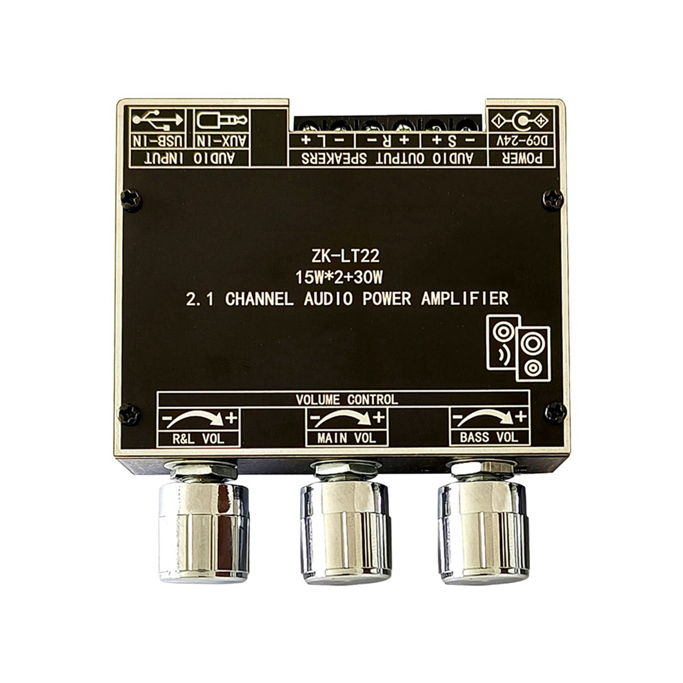 Lt22 5.1 Bluetooth Power Amplifier Board Dual 15W 2.1 Channel With 30W Subwoofer For Sound Box 4854124500764