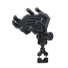 Support de téléphone noir pour moto, 11,2–16,6 cm