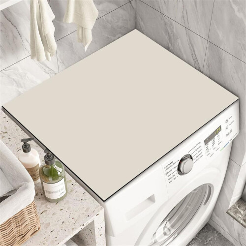 Washing Machine Pad, NonSlip, Absorbent, QuickDrying Cover (50x60cm Beige)