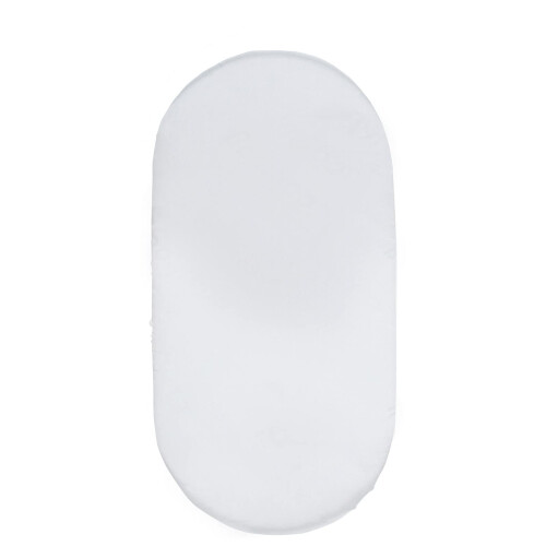 Plain Baby Fitted Sheet for Rollaway Bed, Satin Mattress Protector (White, 82x41cm)