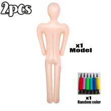 (2pcs) 2/5pcs Inflatable Human Mannequin Set, Halloween DIY Costume Props, Durable PVC Material for Haunted House Yard Decor, Realistic Body Shape