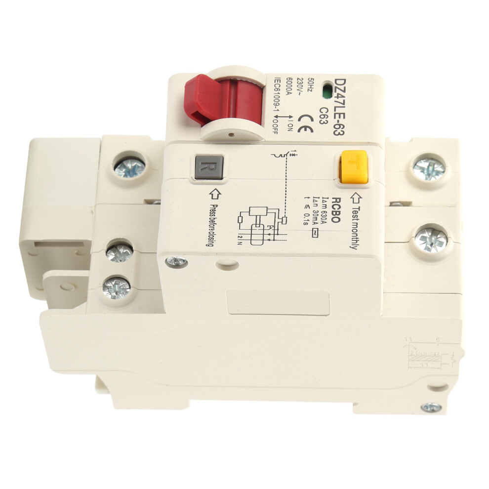 Dz47le63 1P+N Mini Circuit Breaker With Leakage Protection 63A 9321333431714