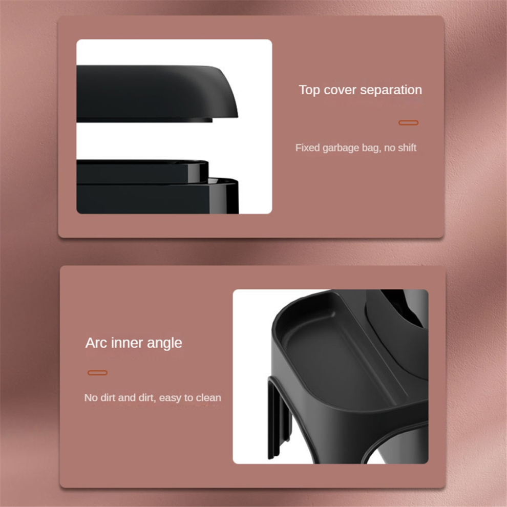 Car Trash Can Spill Proof Plastic Garbage - Basket Bin Organizer 7L Dedicated Rear Storage Cans-B 4854124506452
