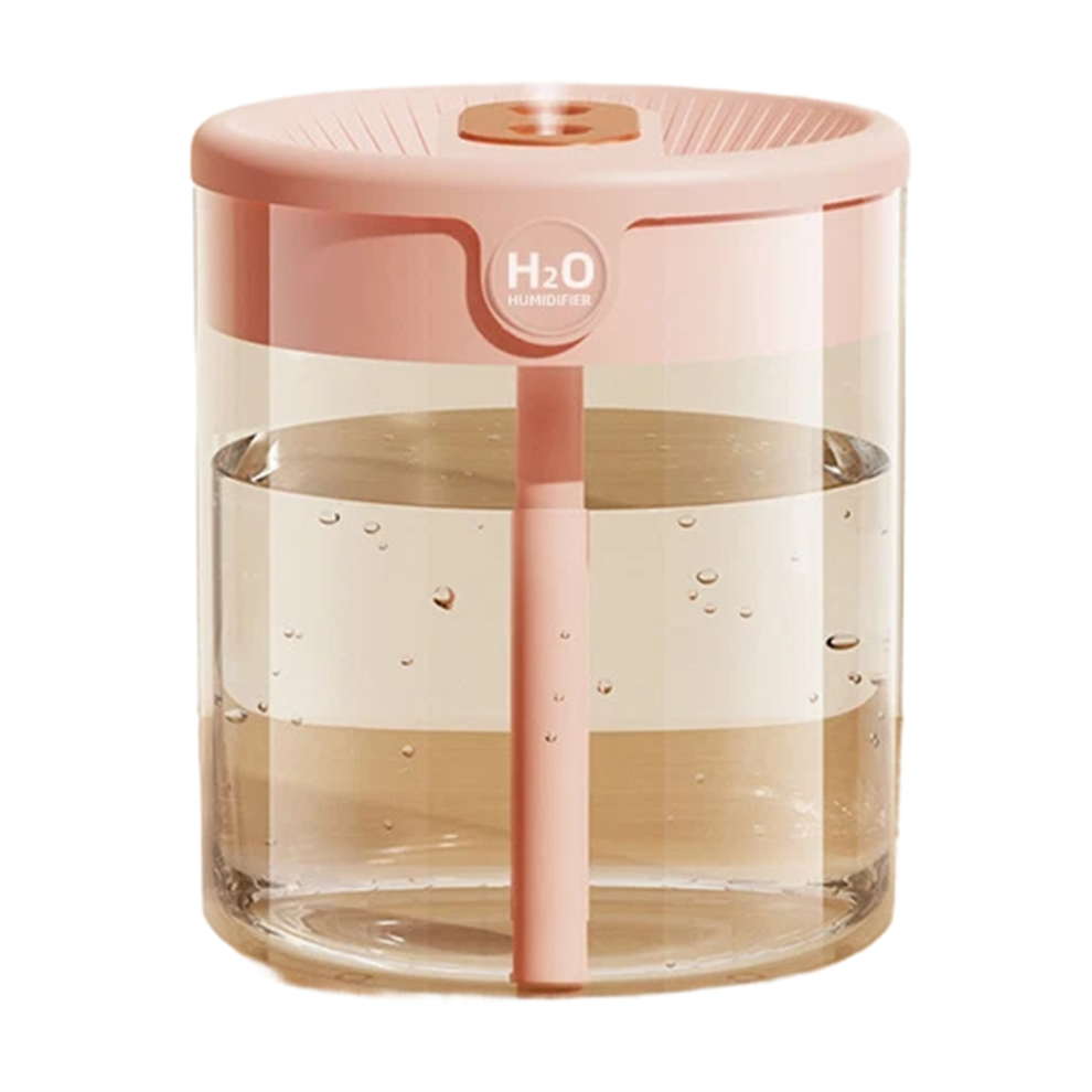 New 2L Double Humidifier Atomizer USB Large Capacity Home Mute Bedroom Office Night Light Pink-image-OPC-PJC8RTT-NEW