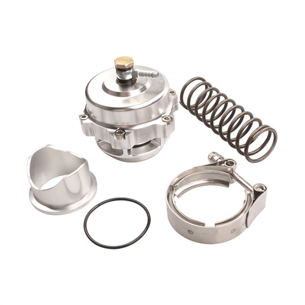 Tkbov001b50 Universal For Jdm 50Mm V With Purge Valve Bov Q Typer Welded Aluminum Flange Vent Turbine Relief, Silver 4854124509651