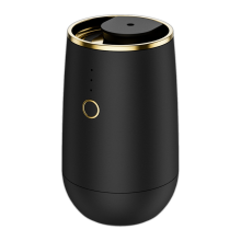 Waterless Essential Oil Aromatherapy Diffuser Office Desktop Portable Electric for Spa Home Mini Car Timing Black