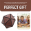 PU Leather D20 Dice Bag, Polyhedral Pouch Portable Drawstring Bag for , Game, DND Brown 6