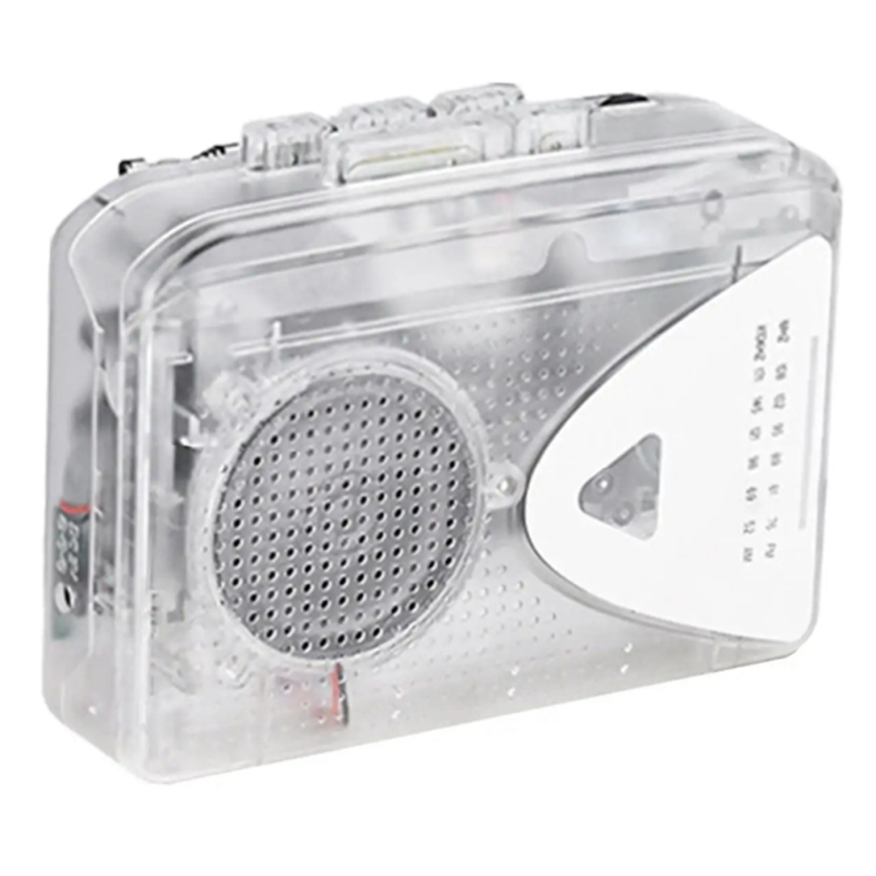 Tape Player Transparent Cassette Fm/Am Radio External Speaker Stereo 4854124517304