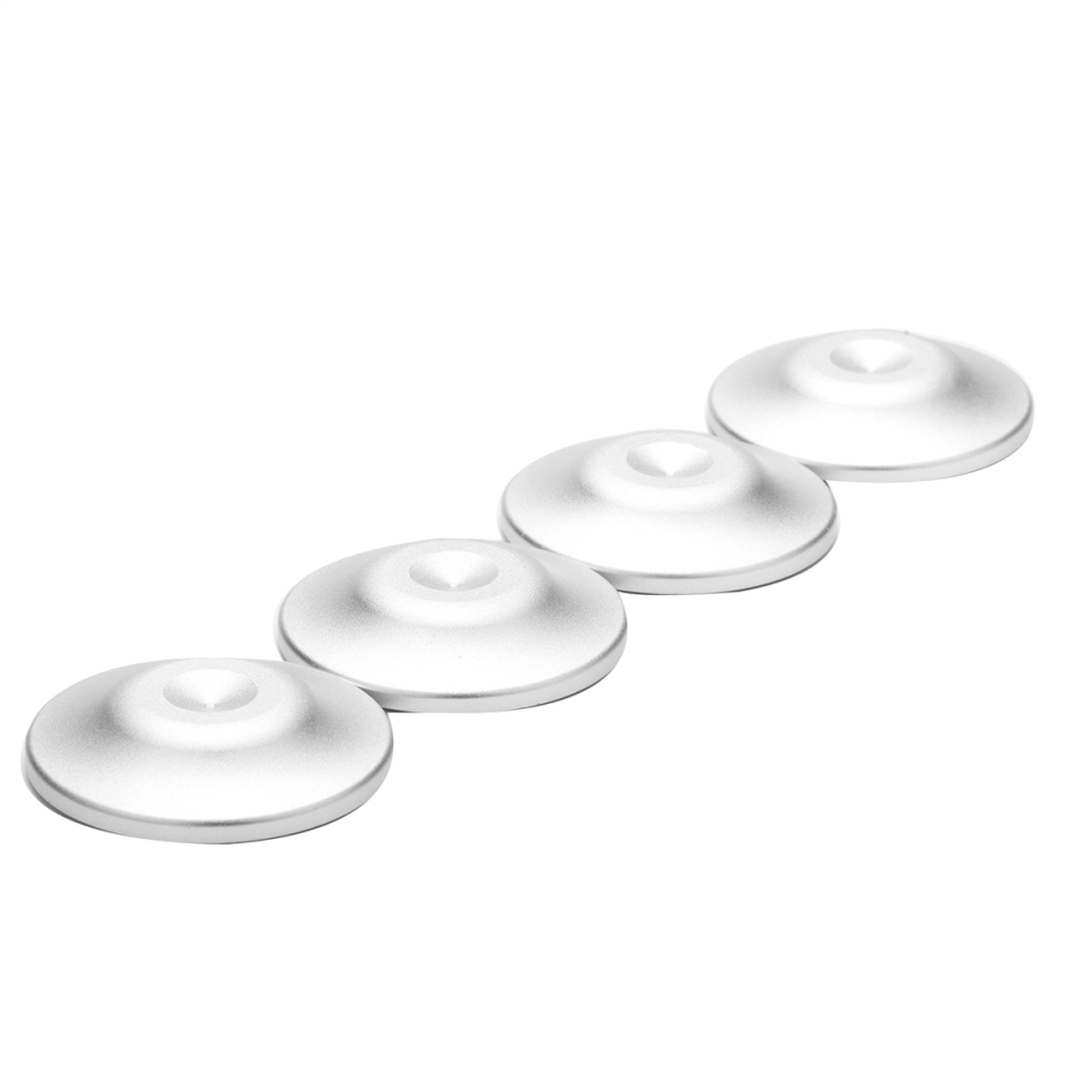 4Pcs Amplifier Speaker Feet Spikes Pads Replacement Speakers Recorder Pad Silver 4854124515508
