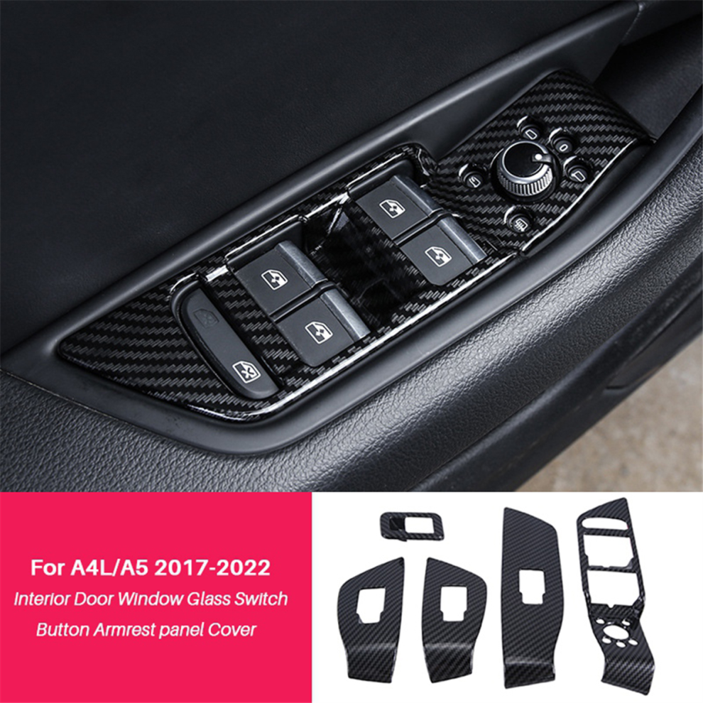 For A4l/A5 2017-2022 Interior Door Window Glass Switch Button Armrest Panel Cover Sticker Trim 4854124513870
