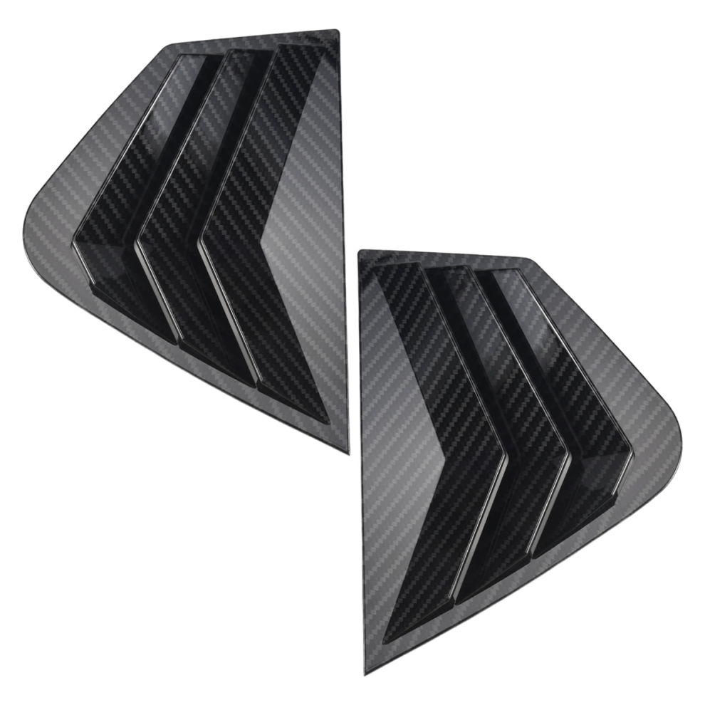 2X Carbon Fiber Style Rear Side Window Quarter Louver Cover For K5 2011-2015 Saudism