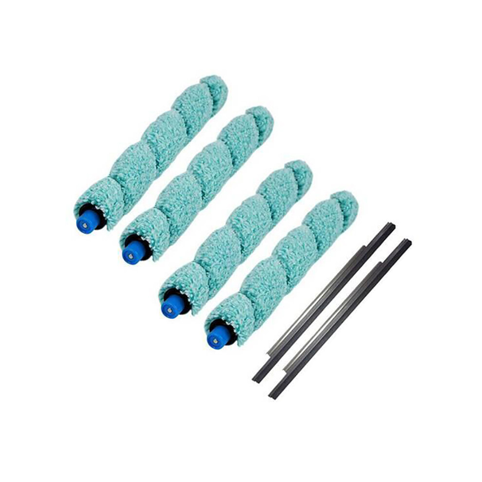 6Pcs Floor Washing Robotic Cleaner Main Brush & Scraper Replacement For W400 Robot Parts Accessories 4854124522551