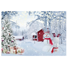 210X150Cm Winter Snow Background Cloth Snowflake Christmas Tree Glitter White Party Photography Backdrops, C